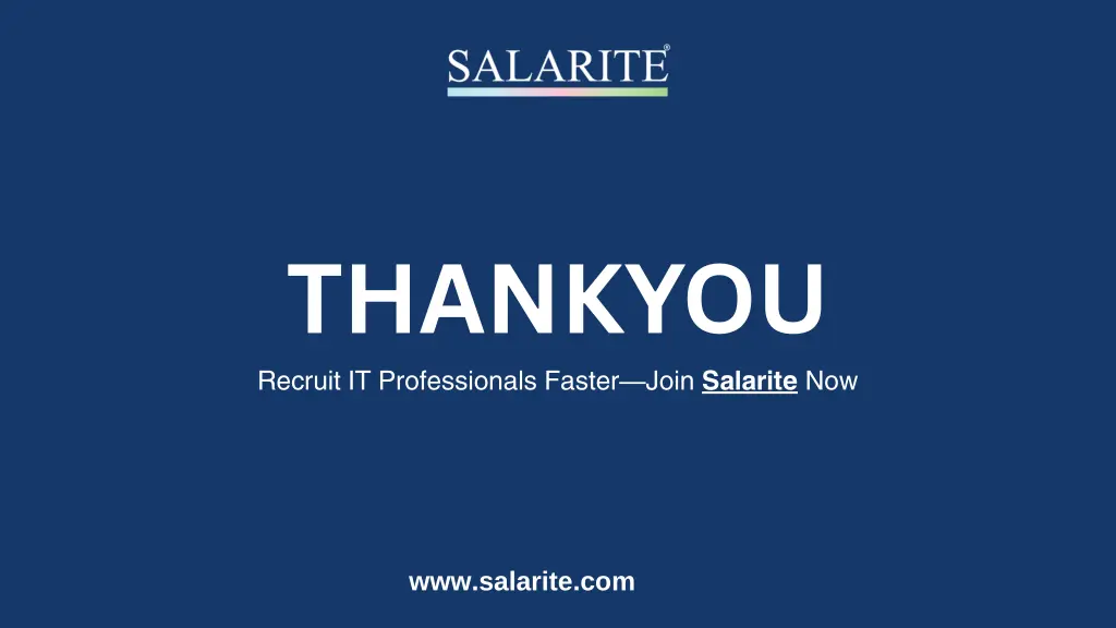 thankyou recruit it professionals faster join