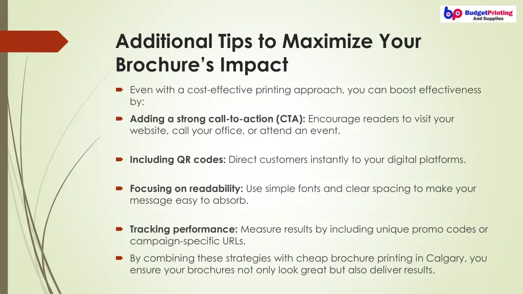 additional tips to maximize your brochure s impact
