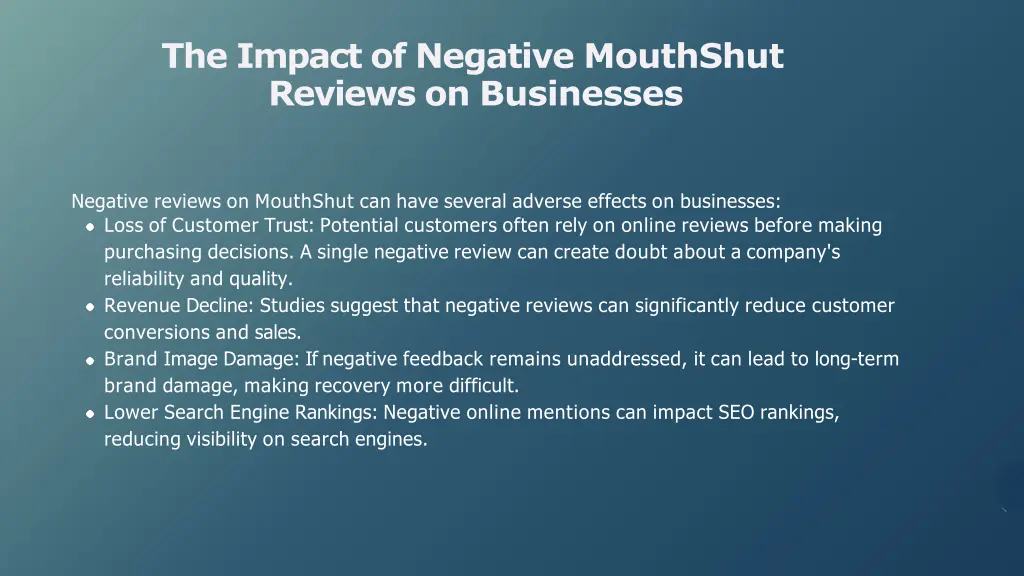 the impact of negative mouthshut reviews