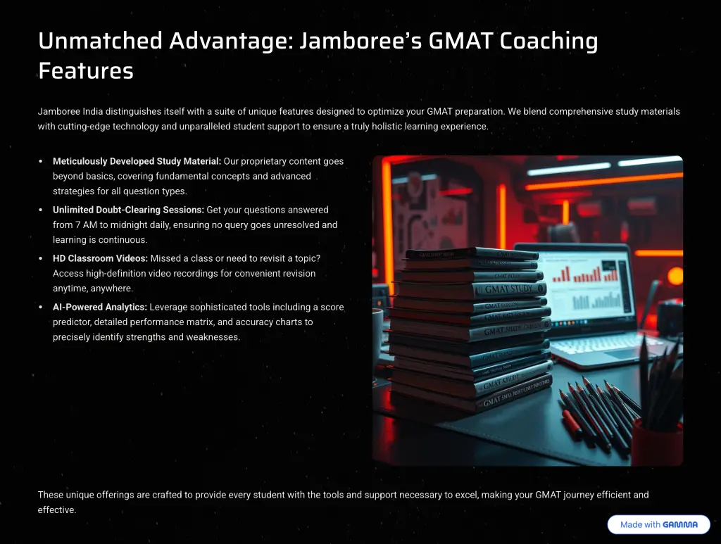 unmatched advantage jamboree9s gmat coaching
