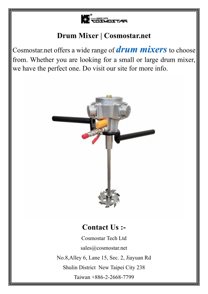 drum mixer cosmostar net