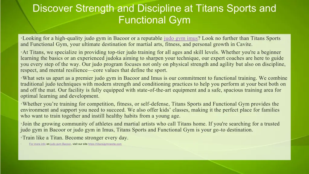 discover strength and discipline at titans sports