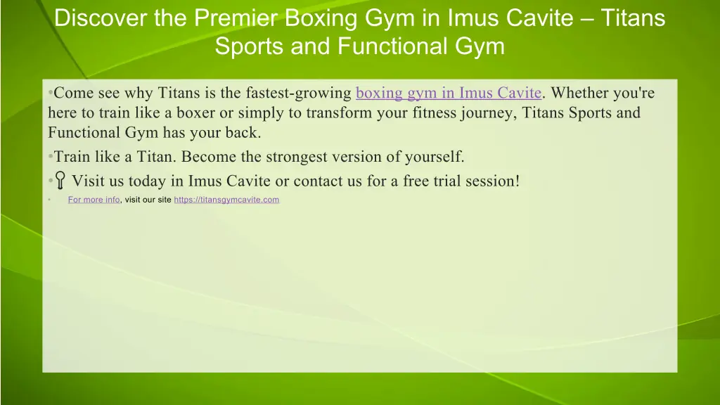 discover the premier boxing gym in imus cavite 1