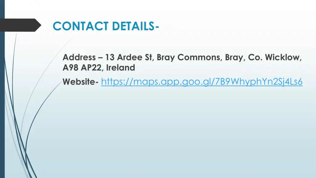contact details