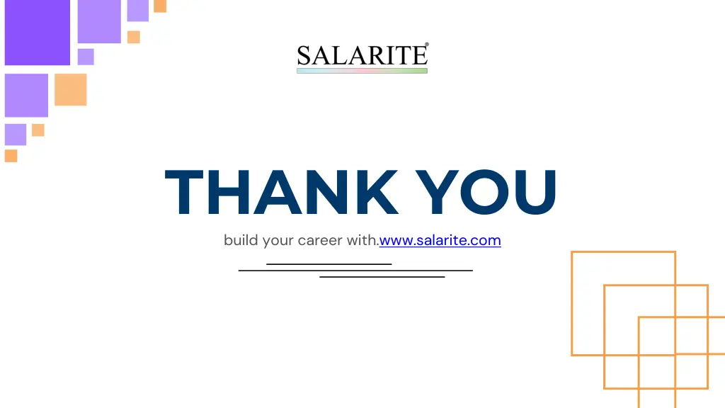 thank you build your career with www salarite com
