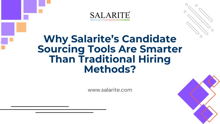 why salarite s candidate sourcing tools