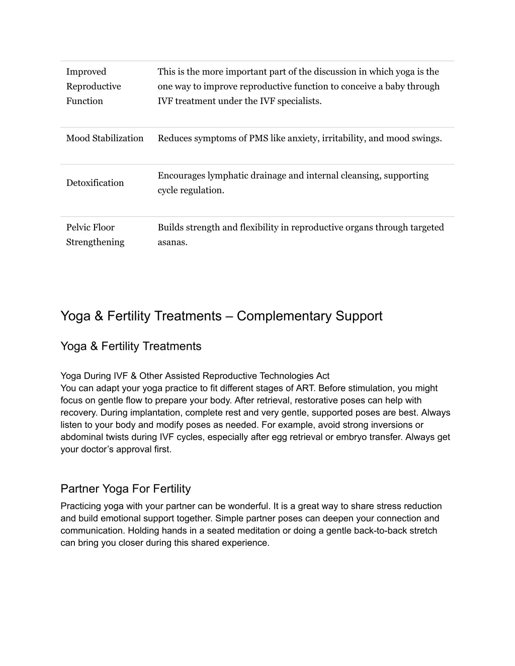 improved reproductive function