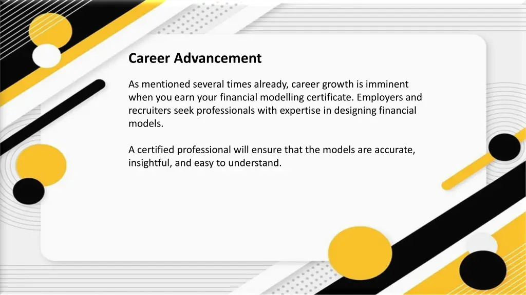 career advancement