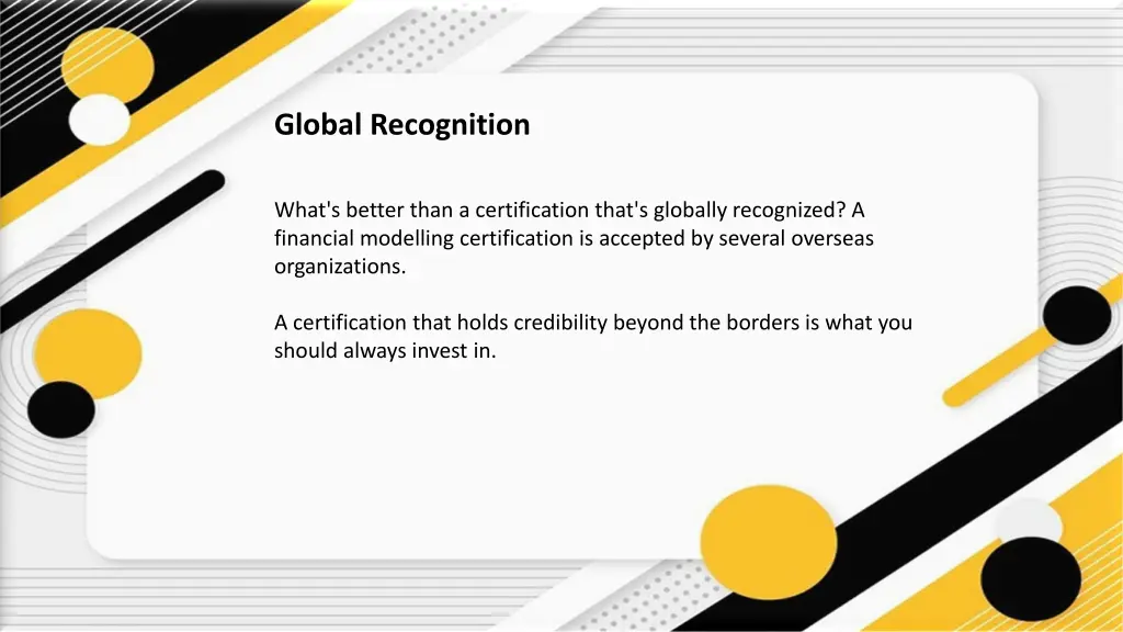 global recognition