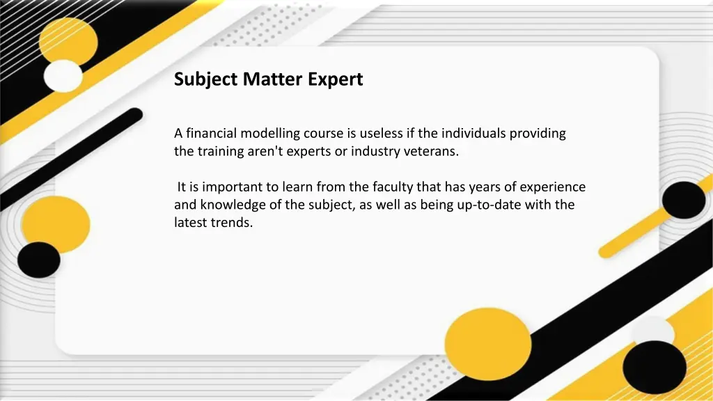subject matter expert