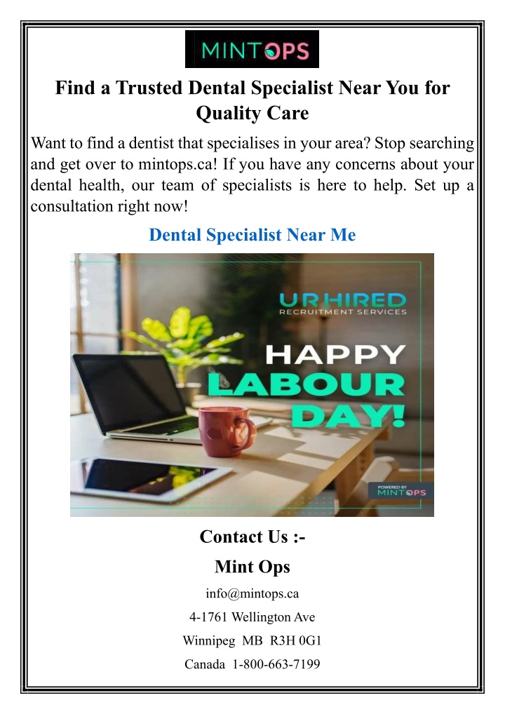 find a trusted dental specialist near