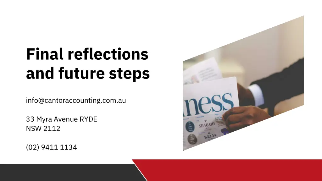 final reflections and future steps