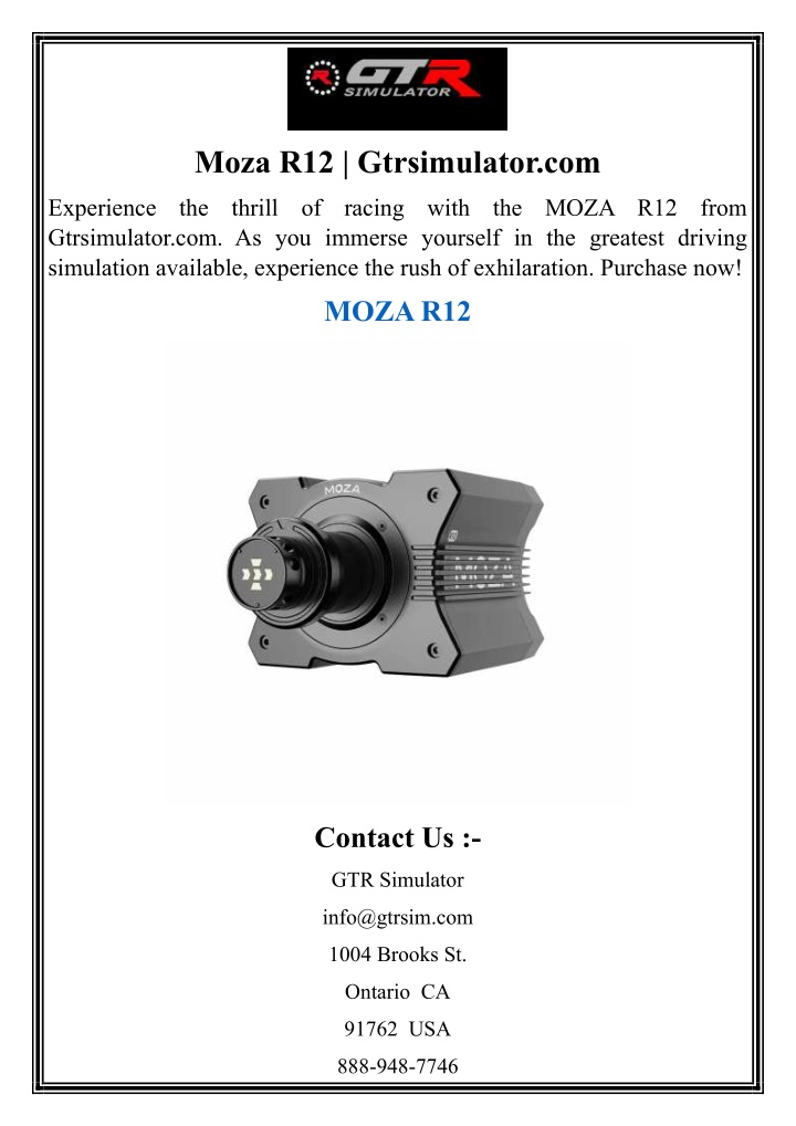 moza r12 gtrsimulator com