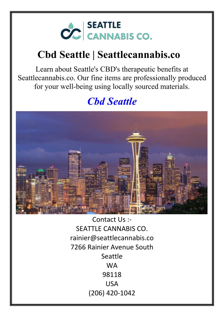 cbd seattle seattlecannabis co
