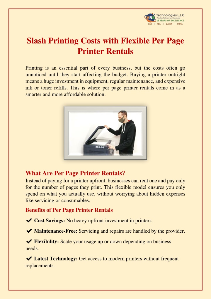 slash printing costs with flexible per page