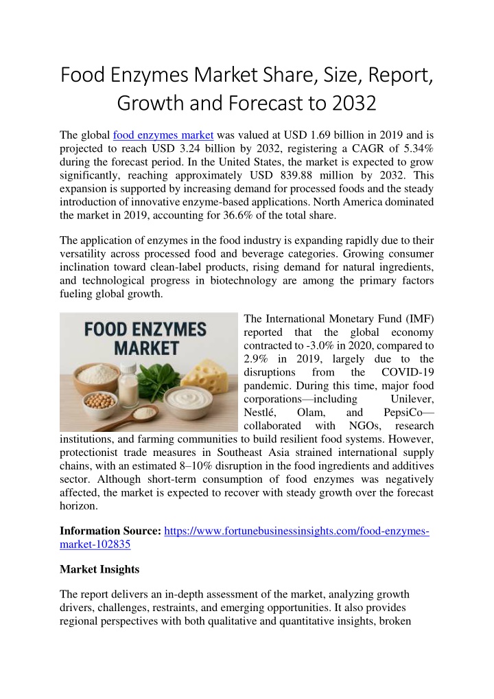 food enzymes market share size report growth