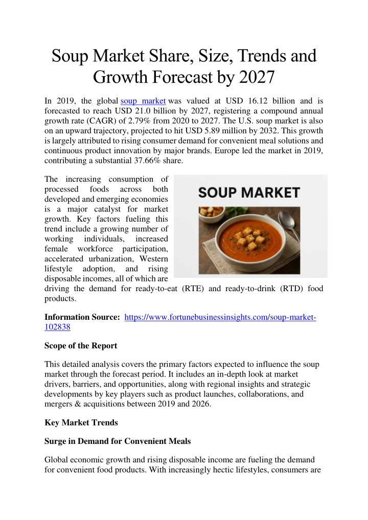 soup market share size trends and growth forecast