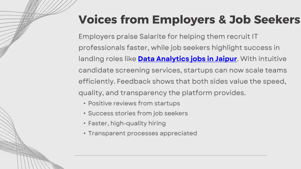 voices from employers job seekers