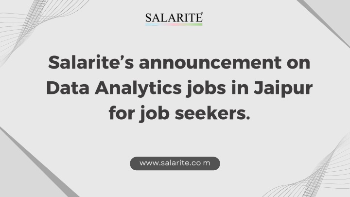 salarite s announcement on data analytics jobs