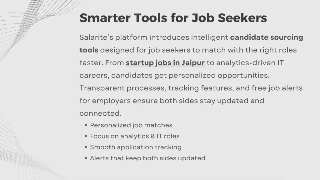 smarter tools for job seekers