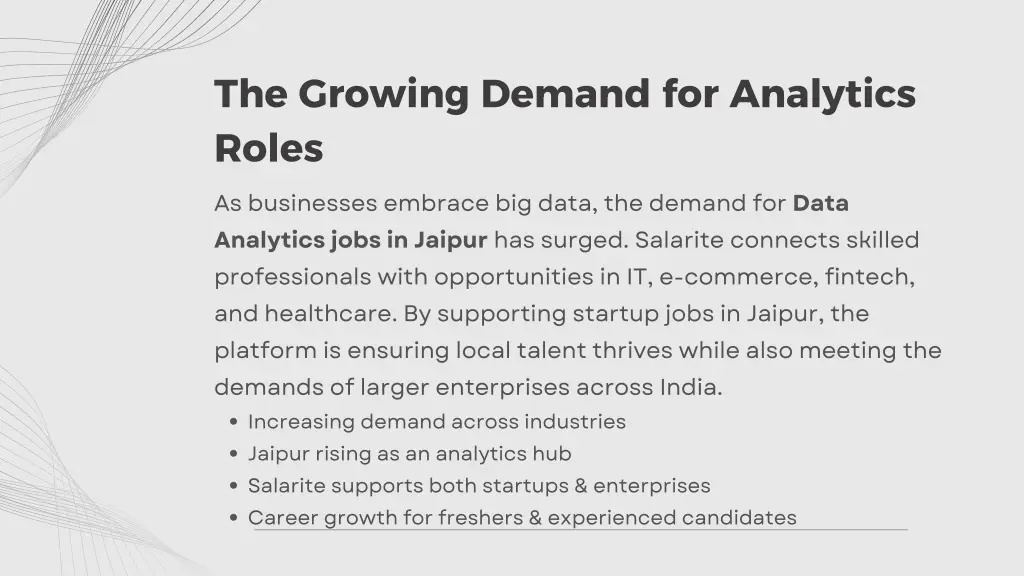 the growing demand for analytics roles