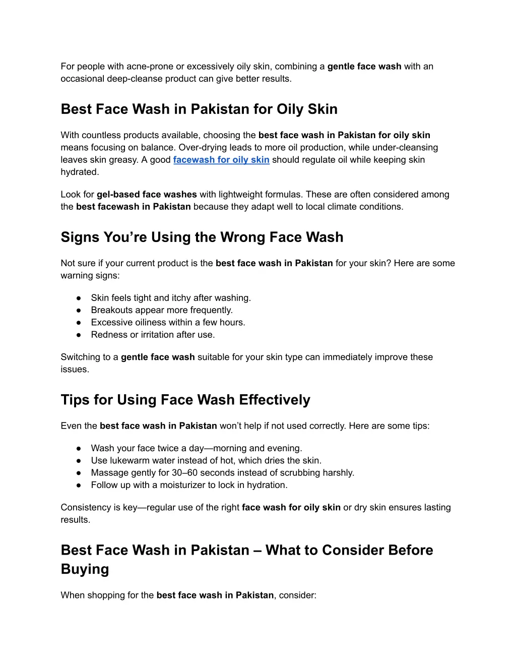 for people with acne prone or excessively oily