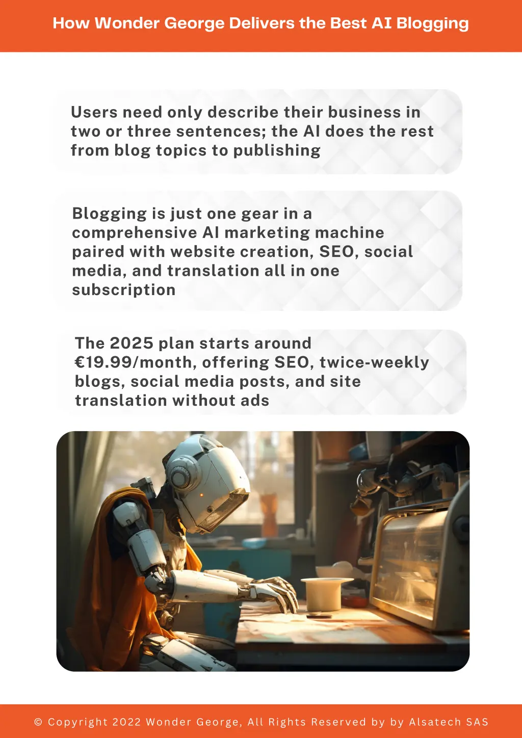 how wonder george delivers the best ai blogging