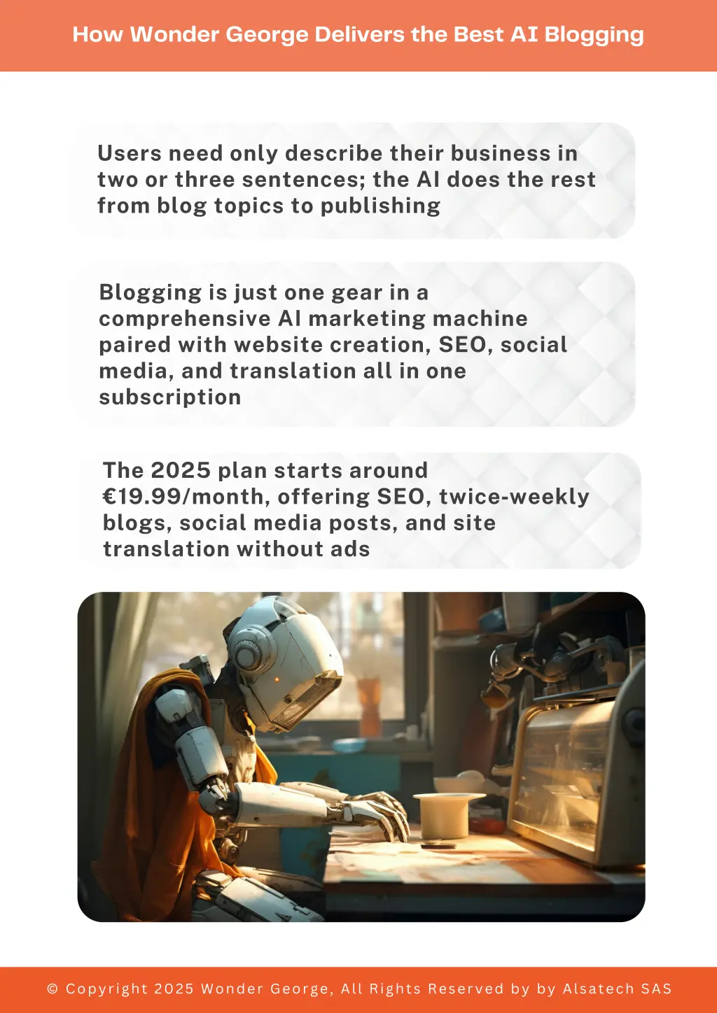 how wonder george delivers the best ai blogging