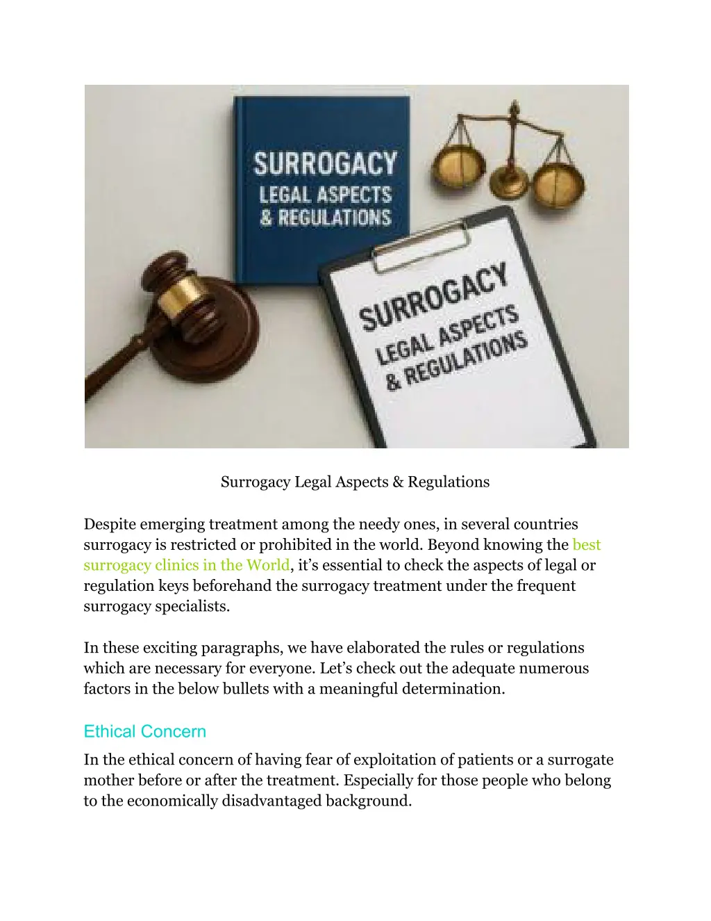 surrogacy legal aspects regulations