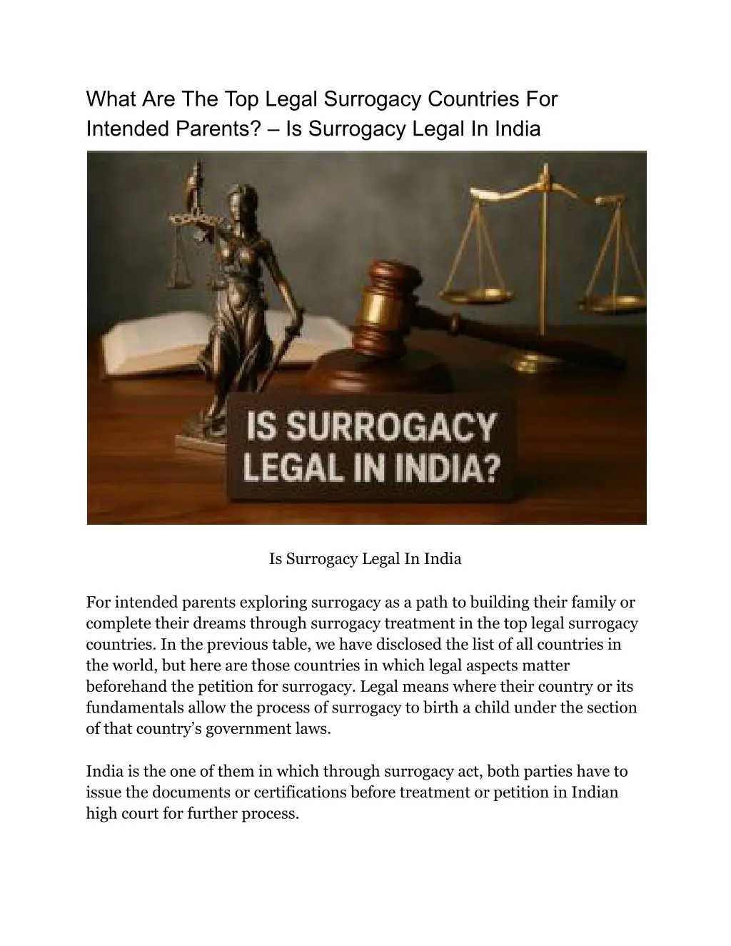 what are the top legal surrogacy countries