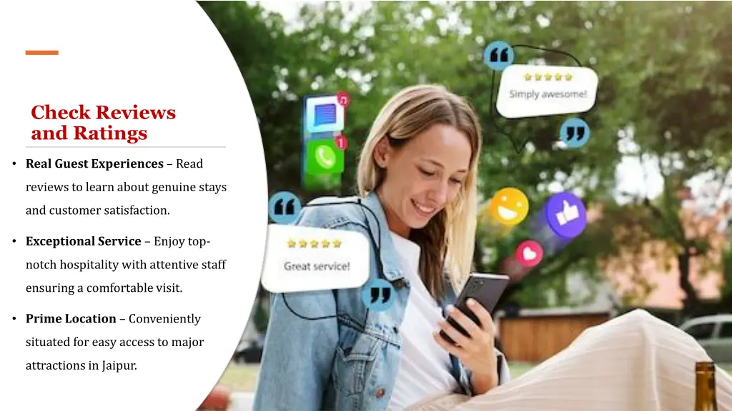 check reviews and ratings