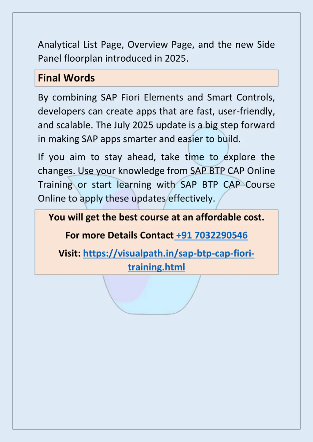 analytical list page overview page