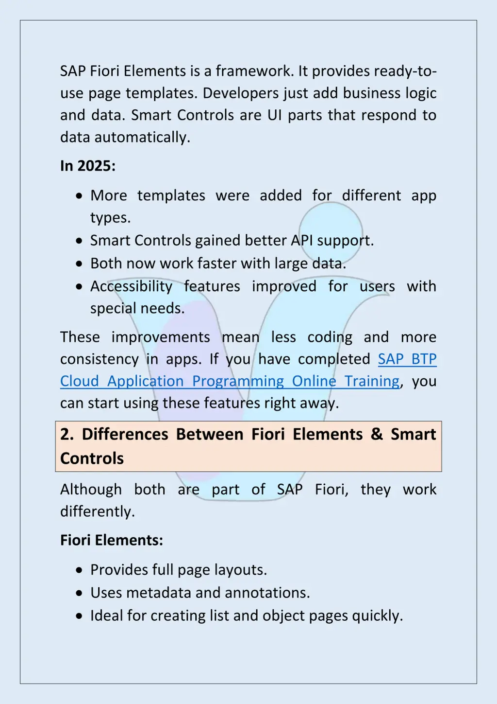 sap fiori elements is a framework it provides
