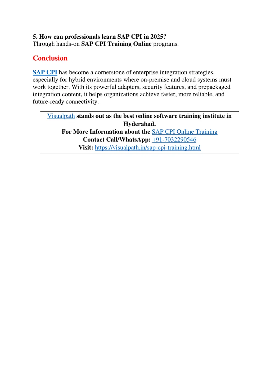 5 how can professionals learn sap cpi in 2025