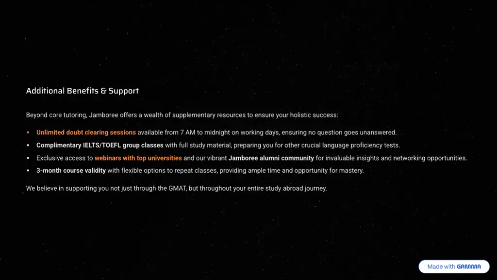 additional benefits support