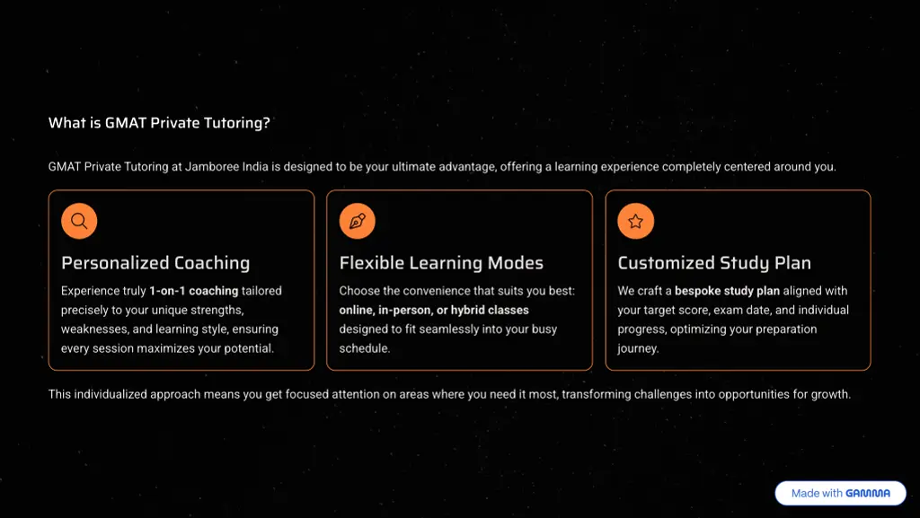 what is gmat private tutoring