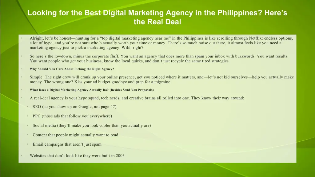 looking for the best digital marketing agency