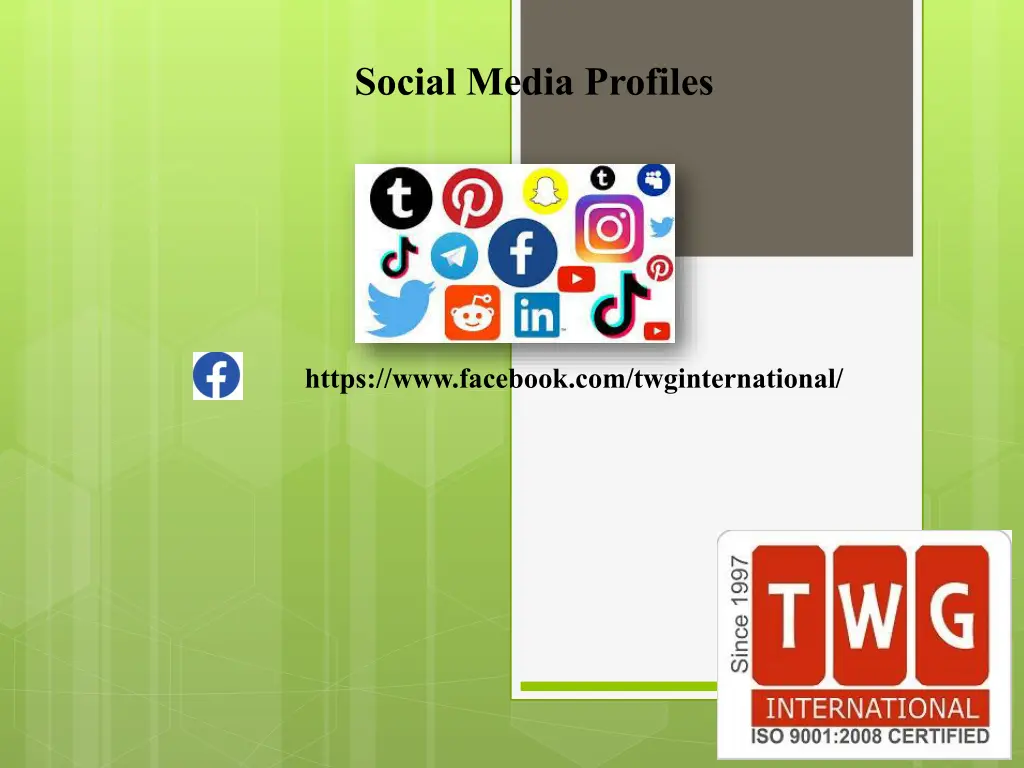 social media profiles