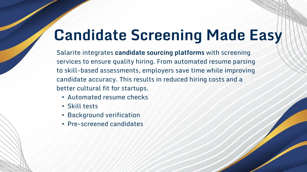 candidate screening made easy salarite integrates