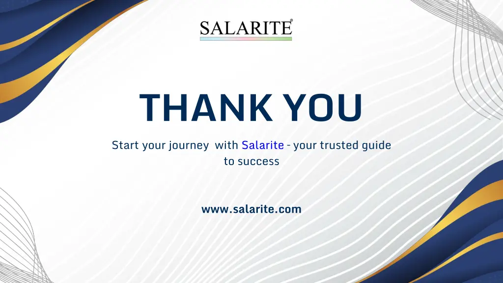 thank you start your journey with salarite your