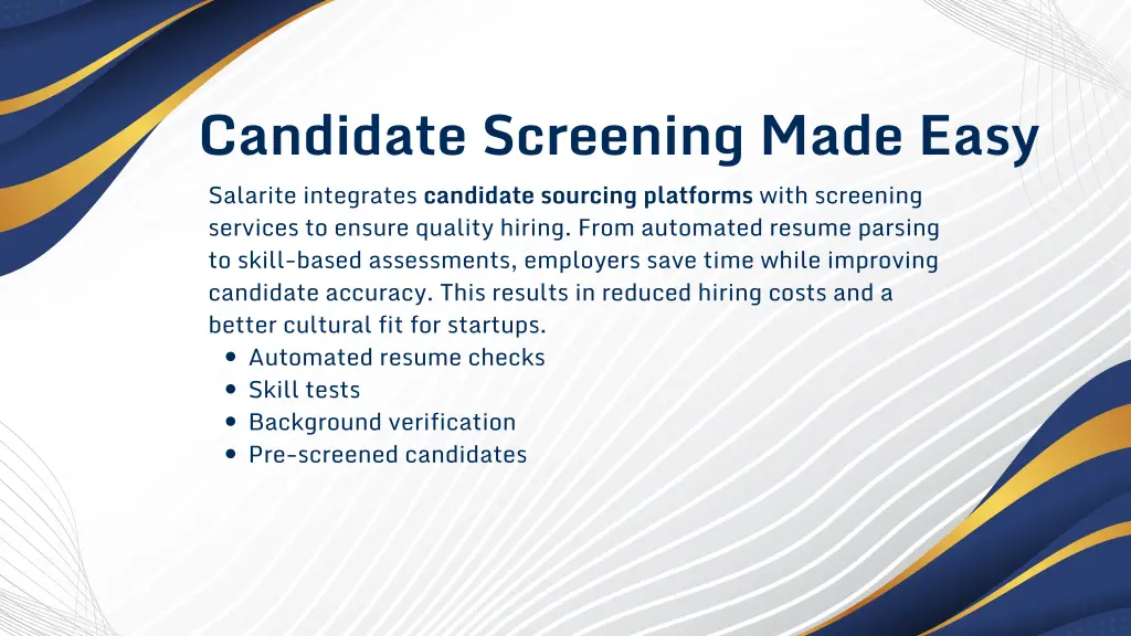 candidate screening made easy salarite integrates