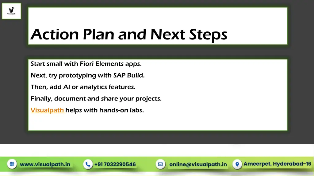 action plan and next steps
