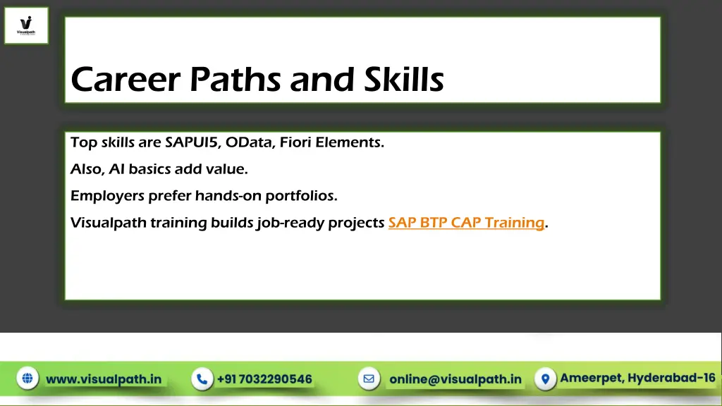 career paths and skills