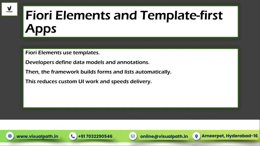 fiori elements and template first apps