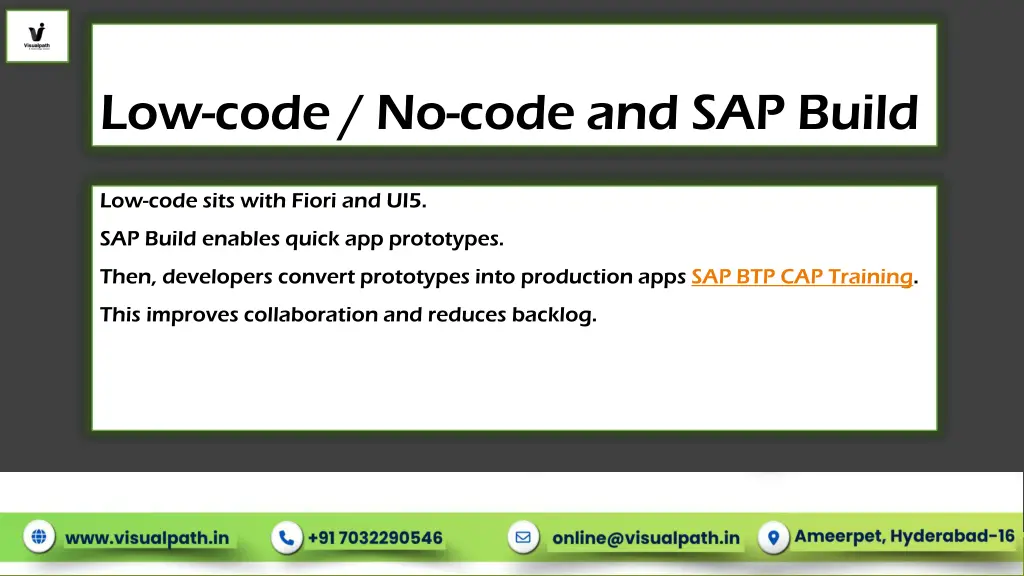 low code no code and sap build