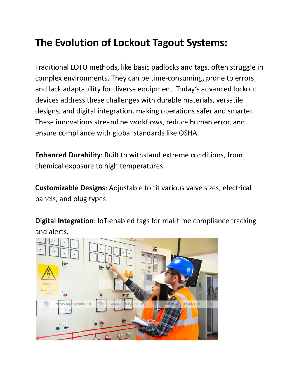 the evolution of lockout tagout systems