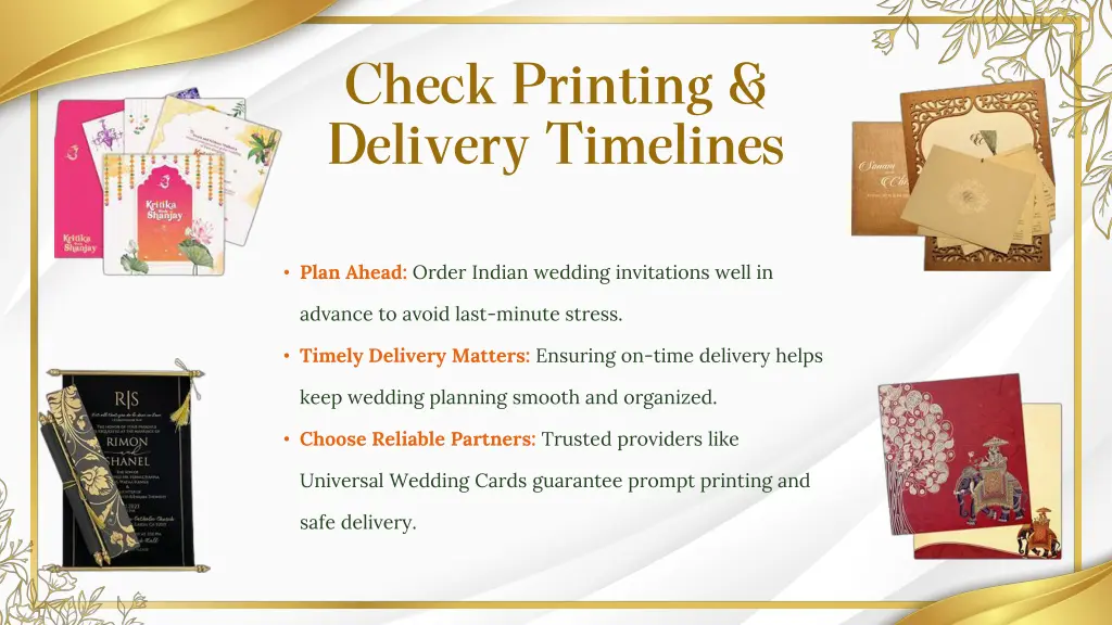 check printing delivery timelines