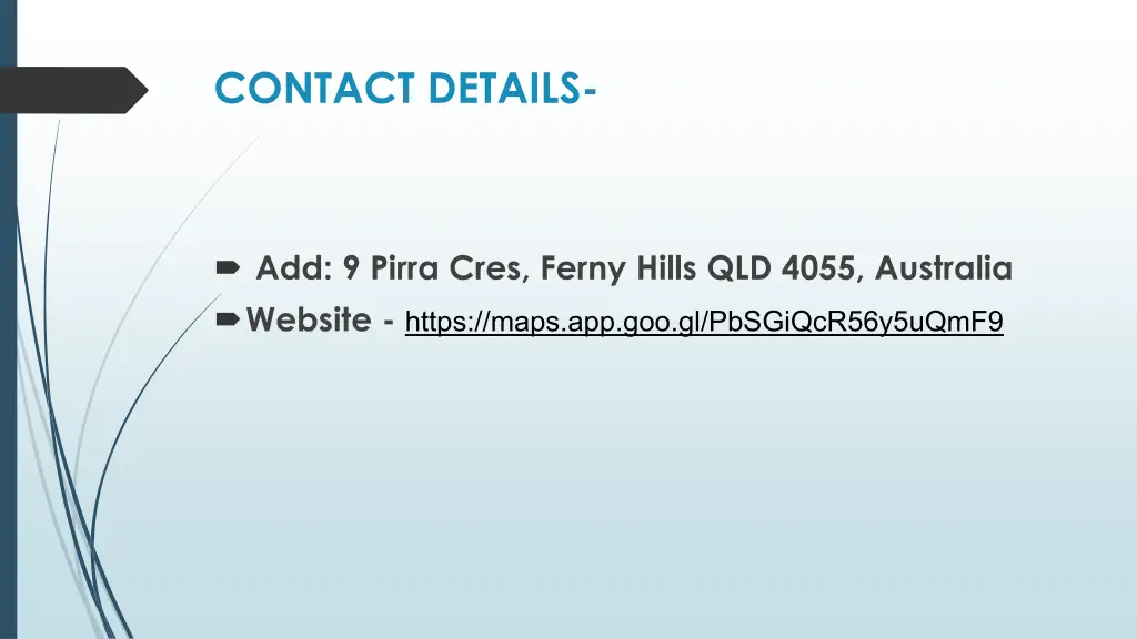 contact details