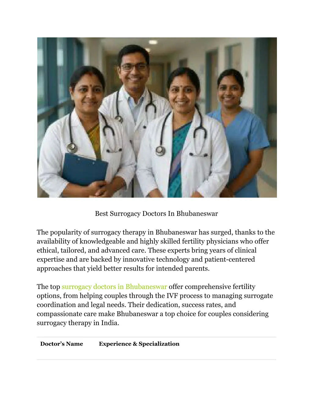 best surrogacy doctors in bhubaneswar