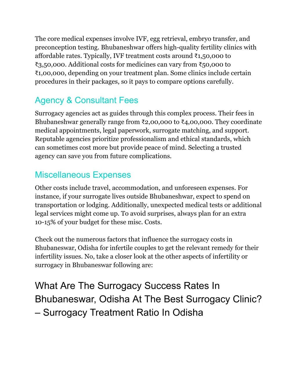 the core medical expenses involve